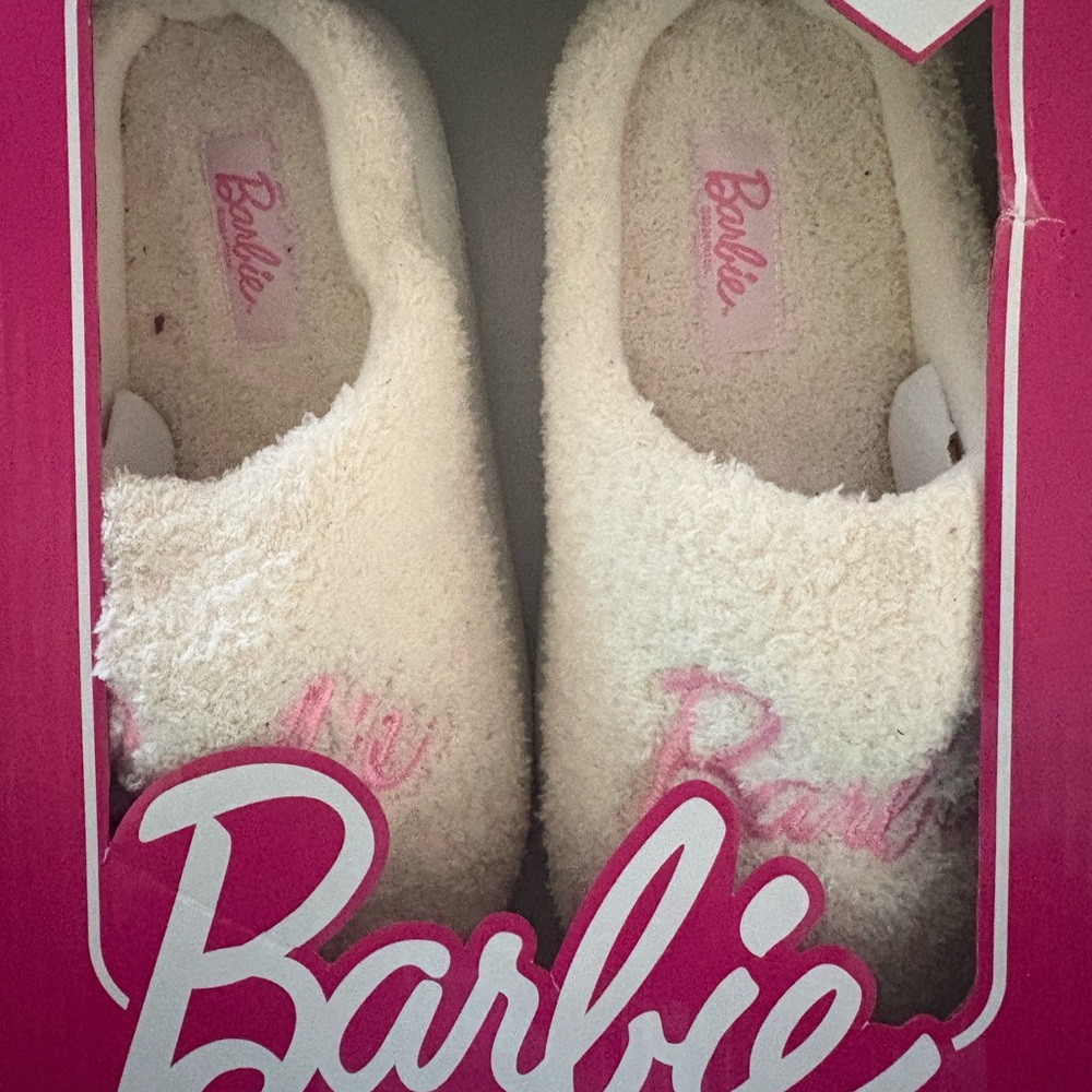Barbie Cream and Pink Slippers